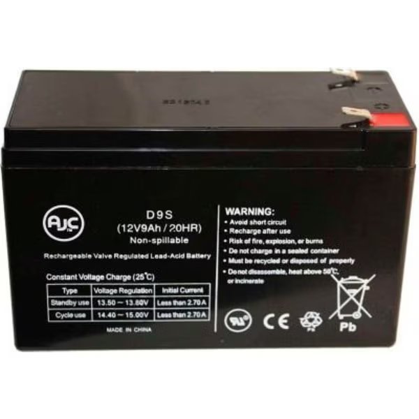 AJC¬Æ CSB HR1234WF2, HR 12F2 12V 9Ah UPS Battery, Battery Clerk, Mfr#: CSB-HR1234WF2